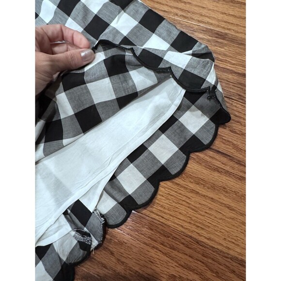 Talbots Gingham Shift Dress Womens Size 14 Black White Plaid Retro Mod Old Money - Picture 8 of 9